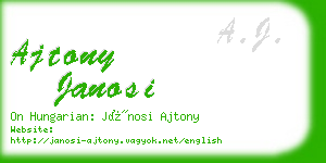 ajtony janosi business card